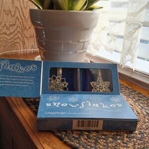 Longaberger Snowflake Pewter ornaments combo
